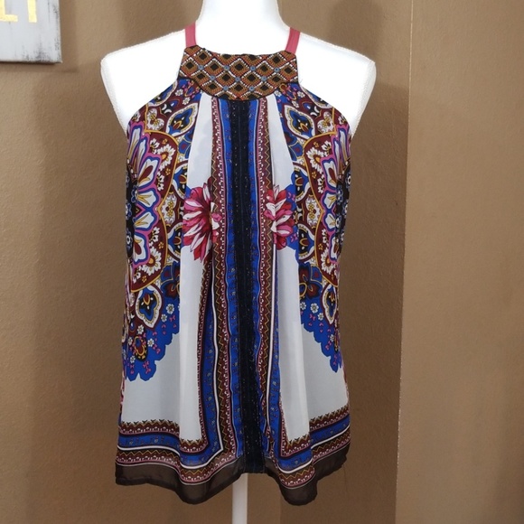 ANTHROPOLOGIE || one September beaded tank - Picture 1 of 6